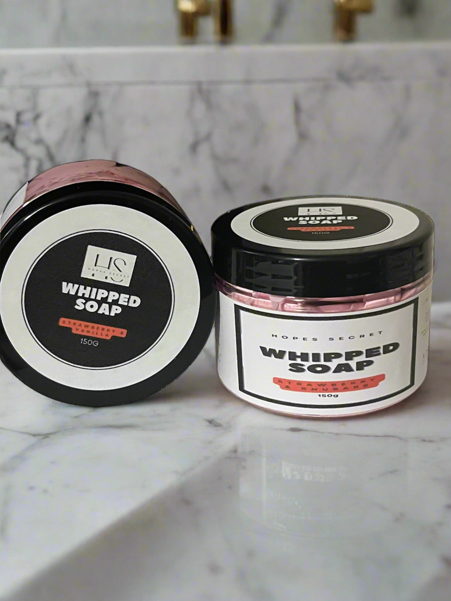 Strawberry & Rhubarb Whipped Soap